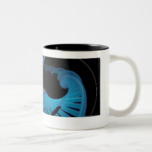 Summen Sie herein von einem DNS-Strang in einem Zweifarbige Tasse