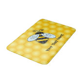 Summende Hummel-und Bienenwaben-Ikone Badematte (Schrägansicht)