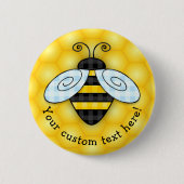 Summende Hummel-und Bienenwaben-Ikone Button (Vorderseite)