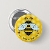 Summende Hummel-und Bienenwaben-Ikone Button (Vorne & Hinten)