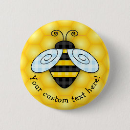 Summende Hummel-und Bienenwaben-Ikone Button