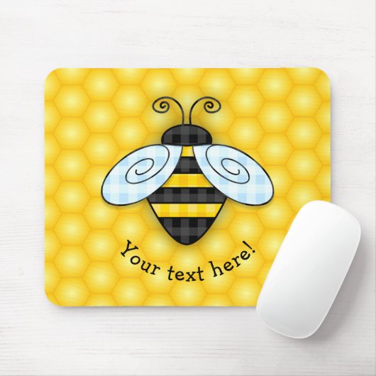 Summende Hummel-und Bienenwaben-Ikone Mousepad (Mit Mouse)