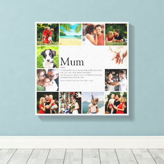 Summendefinitionsquote FotoCollage Leinwanddruck (Insitu (Holzboden))