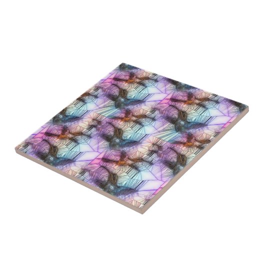 Summenvogel-Buntglas Fliese (Seite)