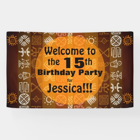 Summer 15. Geburtstagsparty Personalisiert Banner (Horizontal)