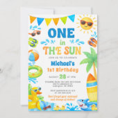 Summer 1st Birthday Invitation - One in the Sun Einladung (Vorderseite)