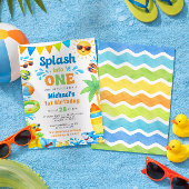 Summer 1st Birthday Invitation - Splash into One Einladung