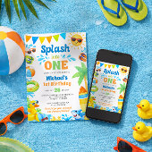 Summer 1st Birthday Invitation - Splash into One Einladung