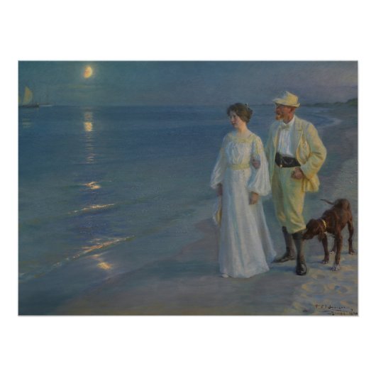 Summer Abend am Skagen Beach Poster (Vorderseite)
