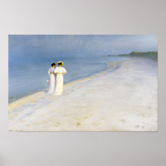 Summer Abend am Skagen's Beach, P.S.Krøyer, Art Poster (Vorne)