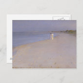 Summer Abend am South Beach, Skagen, 1893 Postkarte (Vorne/Hinten)