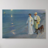 Summer Abend Peder Severin Krøyer Art Dänemark Poster (Vorne)