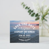 Summer Abend Sunset Sea Save the Date Postkarte (Stehend Vorderseite)