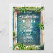 Summer Abschluss Pool Party Einladung (Vorderseite)