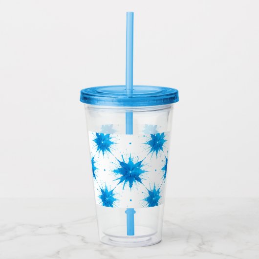 Summer Acrylic Tumbler of Splash Square Wave Acryltrinkbecher (Vorderseite)
