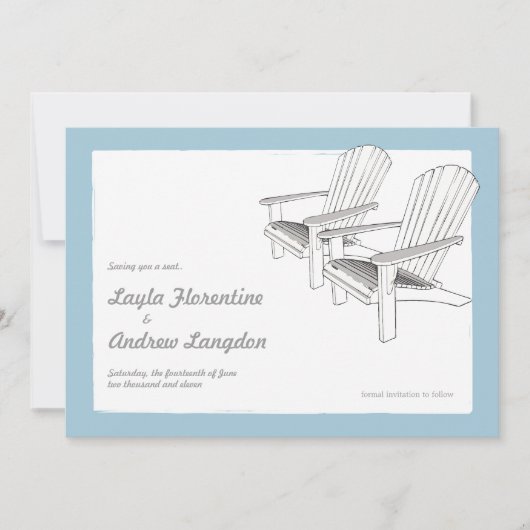 Summer Adirondacks Save the Date Einladung (Vorderseite)