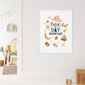 Summer Adventure Quote Colorful Kids Kinderzimmer Poster