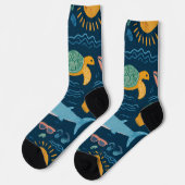 Summer Animals Crew Socks Gift Socken (Linkes Detail)