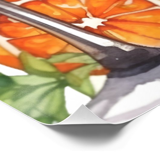 Summer Aperol Spritz Orange Modernes Brautparty Poster (Ecke)