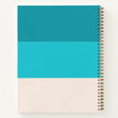 Summer Aqua Blue Beach Vibe Stripes Notizblock (Rückseite)