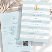 Summer Aqua Nautical QR UAWG All-in-One Hochzeit Einladung