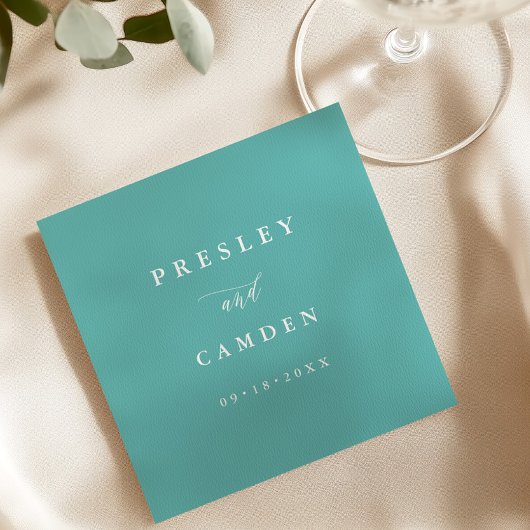 Summer Aqua Paper Dinner Napkins Wedding Decor Serviette