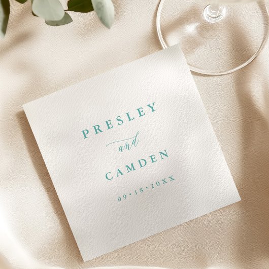 Summer Aqua Paper Dinner Napkins Wedding Decor Serviette