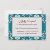 Summer Aquamarine | Antwortkarte RSVP Karte (Vorderseite)