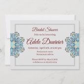 Summer Aquamarine | Brautdusche Einladung (Vorderseite)