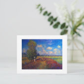 Summer Art impressionist Mohnfelder von Monet Postkarte (Stehend Vorderseite)