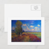 Summer Art impressionist Mohnfelder von Monet Postkarte (Vorne/Hinten)