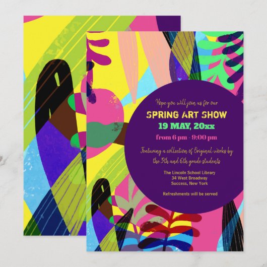 Summer Art Show Einladung (Vorne/Hinten)