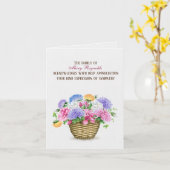 Summer Asters Basket Beileid Vielen Dank Karte (Gelbe Blume)