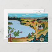 Summer At Lake George Postkarte (Vorne/Hinten)