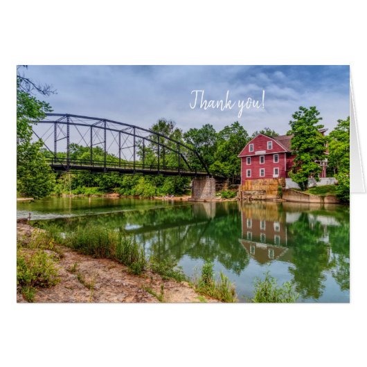 Summer at War Eagle Mill Danke Karte (Vorderseite (Horizontal))