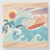 Summer Australien Steinuntersetzer (Vorderseite)