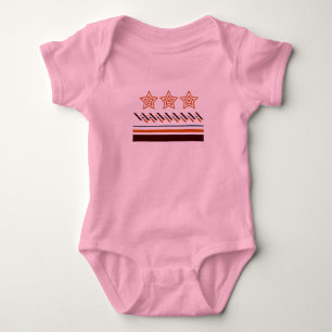 Summer Baby Drei-Sterne-Streifen Strampler