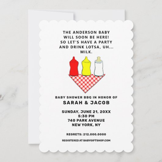 Summer Baby Dusche Einladung (Vorderseite)