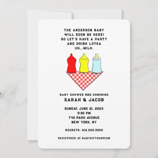 Summer Baby Dusche Einladung (Vorderseite)