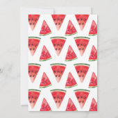 Summer Baby Dusche Watermelon Pig Sweet Baby Einladung (Rückseite)