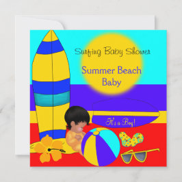 Summer Baby Shower Boy Beach Baby Surfbaby Einladung