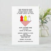 Summer Baby Shower GRILLEN Einladung (Stehend Vorderseite)