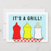 Summer Baby Shower GRILLEN Einladung (Vorderseite)