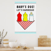 Summer Baby Shower GRILLEN Poster (Küche)