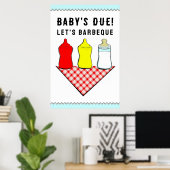 Summer Baby Shower GRILLEN Poster (Heimbüro)