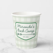 Summer Bach Camp Abzeichen Bachelorette Camping Pappbecher (Vorderseite)