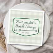 Summer Bach Camp Gingham Bachelorette Camping Serviette