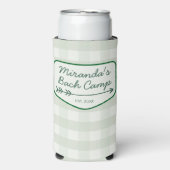 Summer Bach Camp Gingham Junggeselinnen-Abschied G Selters Dosenkühler (Seltzer Vorderseite)