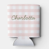Summer Bach Camp Gingham Pink Green Bachelorette Dosenkühler (Rückseite)