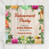 Summer Backyard Cocktail Party für Männer im Ruhes Geschenkanhänger (Rückseite)